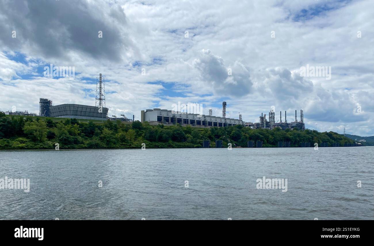 Shell Pennsylvania Petrochemicals Complex, Potter Township, Pennsylvania - Smartphone-aufgenommenes Stockfoto