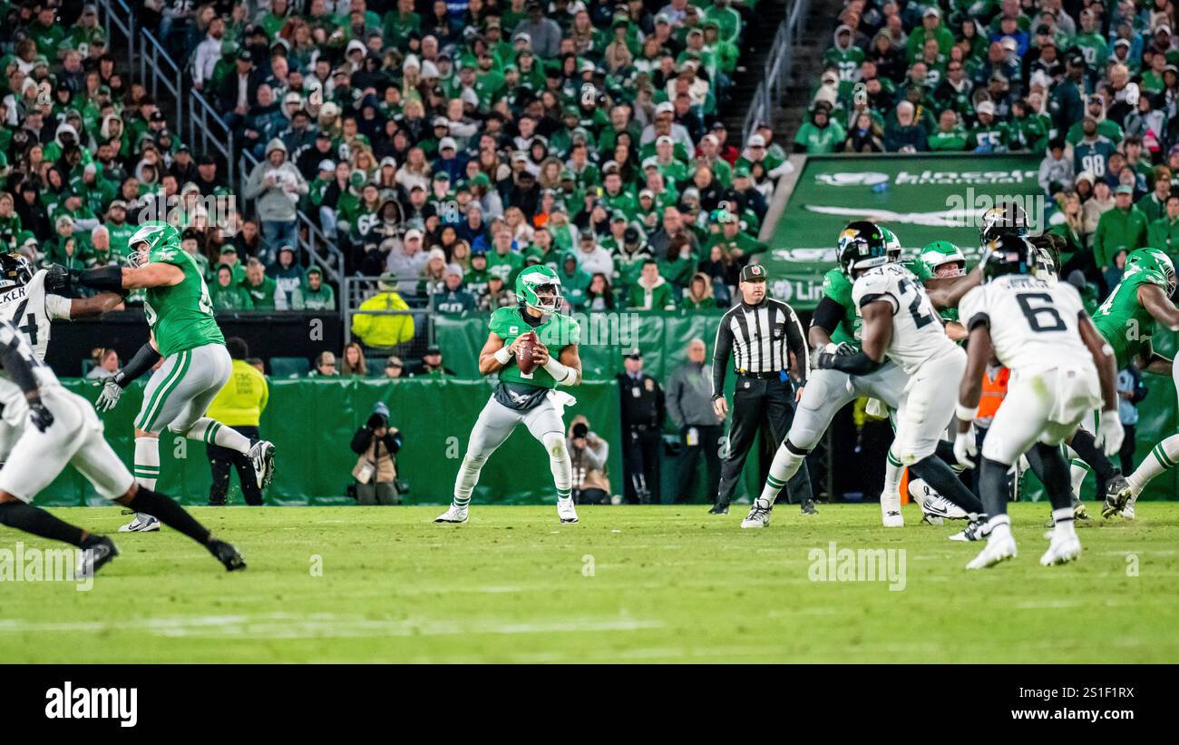 Jalen verletzt Nummer 1 der Philadelphia Eagles macht sich bereit, gegen Jacksonville Jaguars zu bestehen Stockfoto