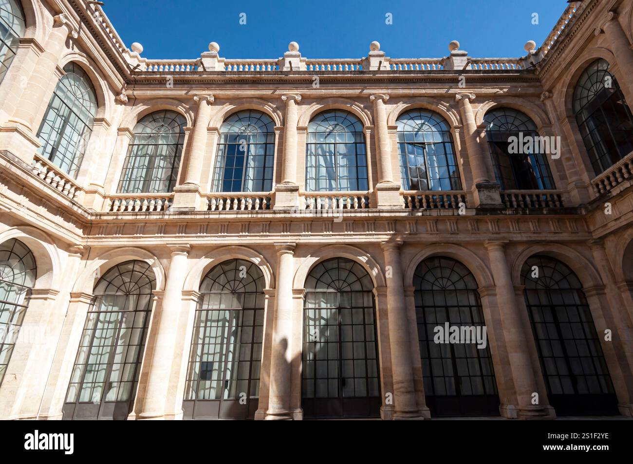 Sevilla, Archivo General de indias, Terrasse, entworfen von Juan de Herrera, Andalucía, España Stockfoto