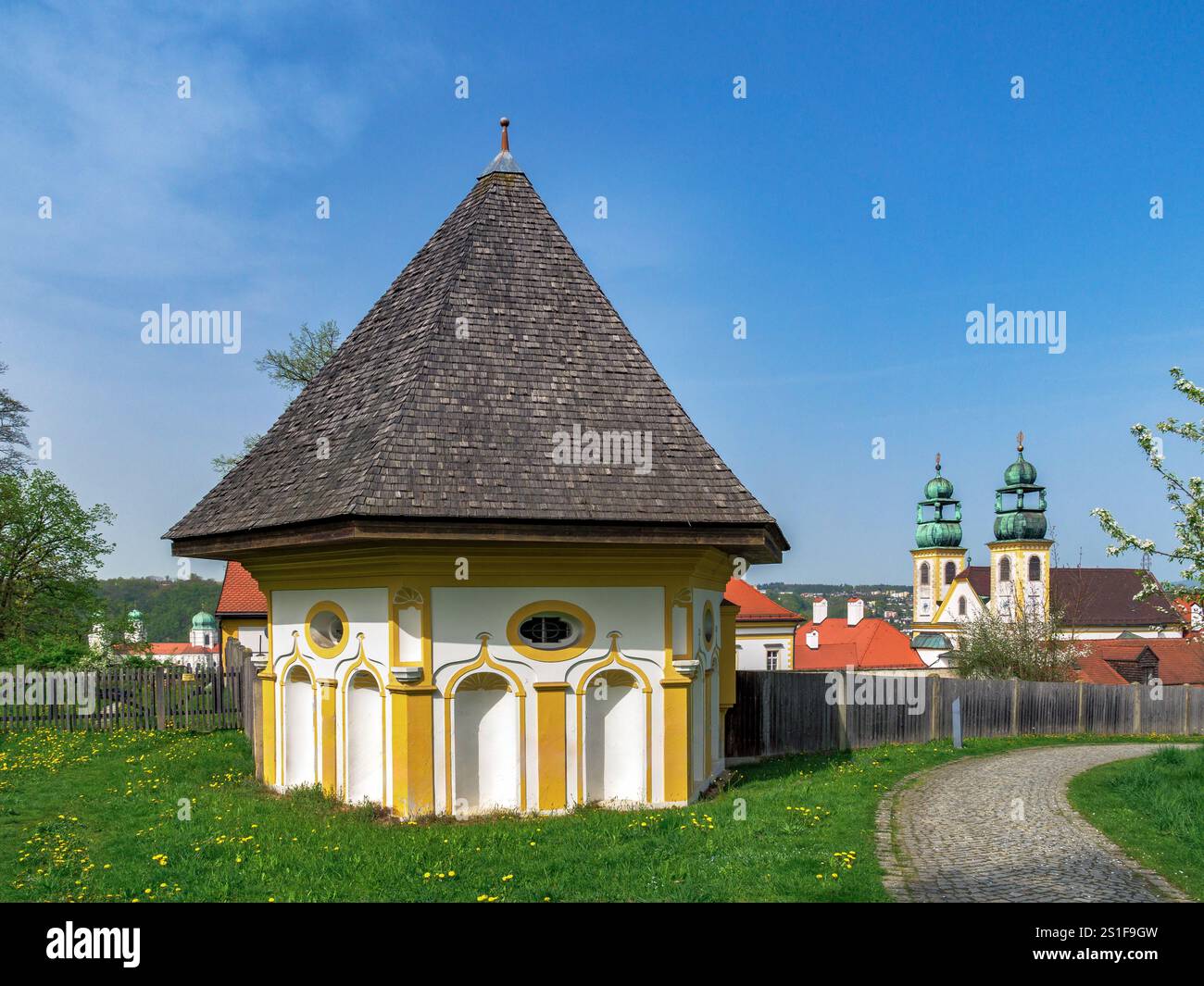 Mariahilf Wallfahrtskirche, Paulinenkloster, Stadt der drei Flüsse Passau, Niederbayern, Bayern, Deutschland Stockfoto