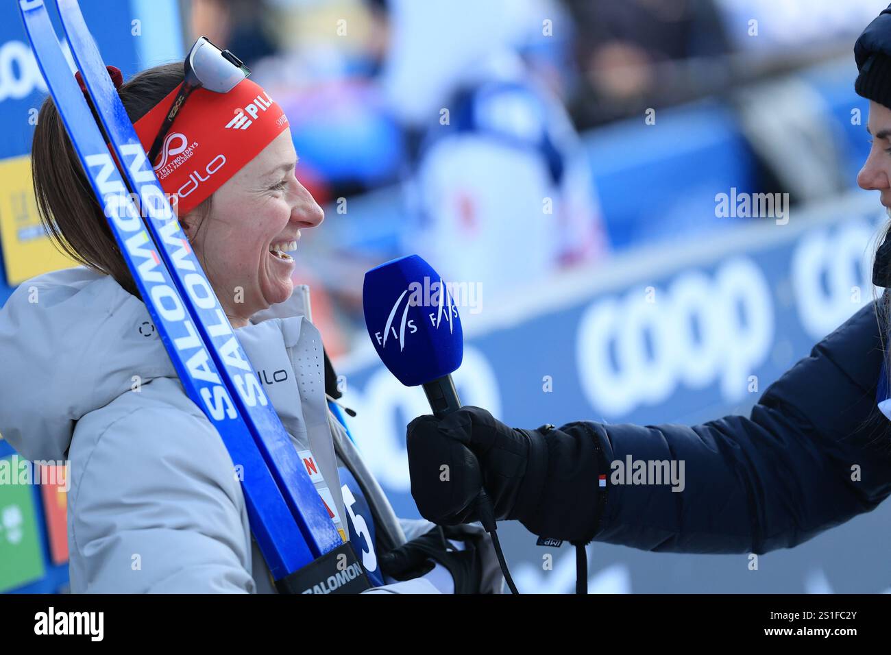 3. Januar 2025; Val Di Fiemme, Lago di Tesero, Italien; 2025 FIS Skilanglauf World Cup Tour de Ski, 5. Tag, Sprint-Rennen für Damen; Nadine Faehndrich (SUI) Credit: Action Plus Sports Images/Alamy Live News Stockfoto