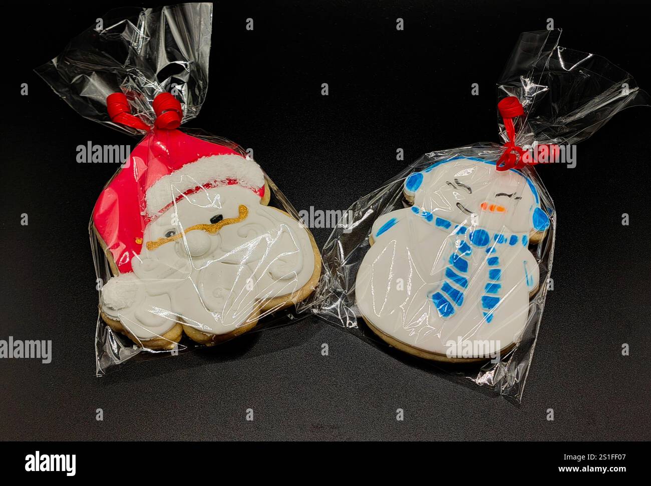 Sweet Holiday Treats: Santa Claus and Snowman 2025 Edition Stockfoto