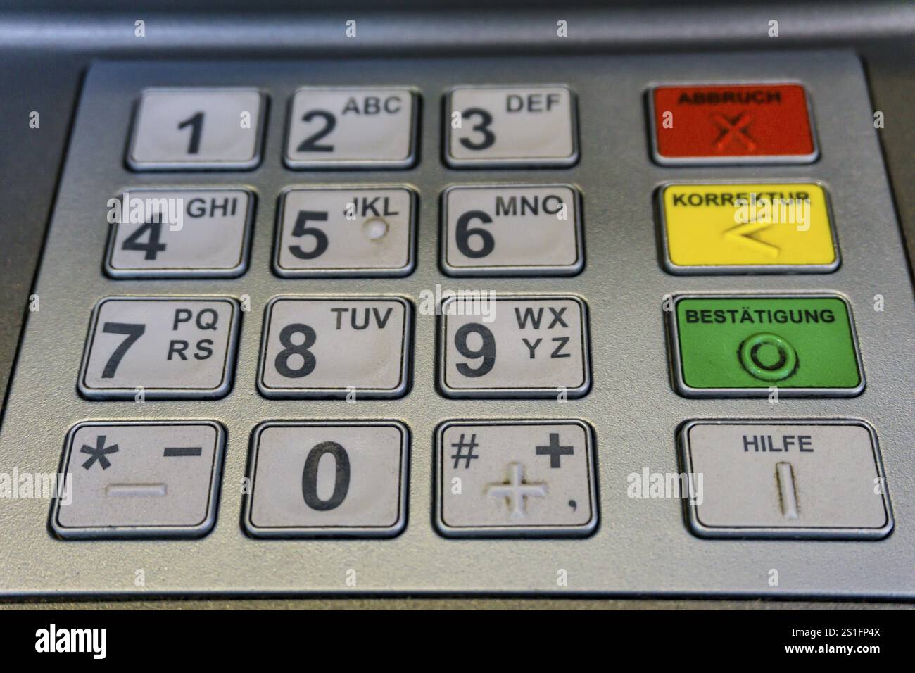 ATM-Terminal im Detail Stockfoto