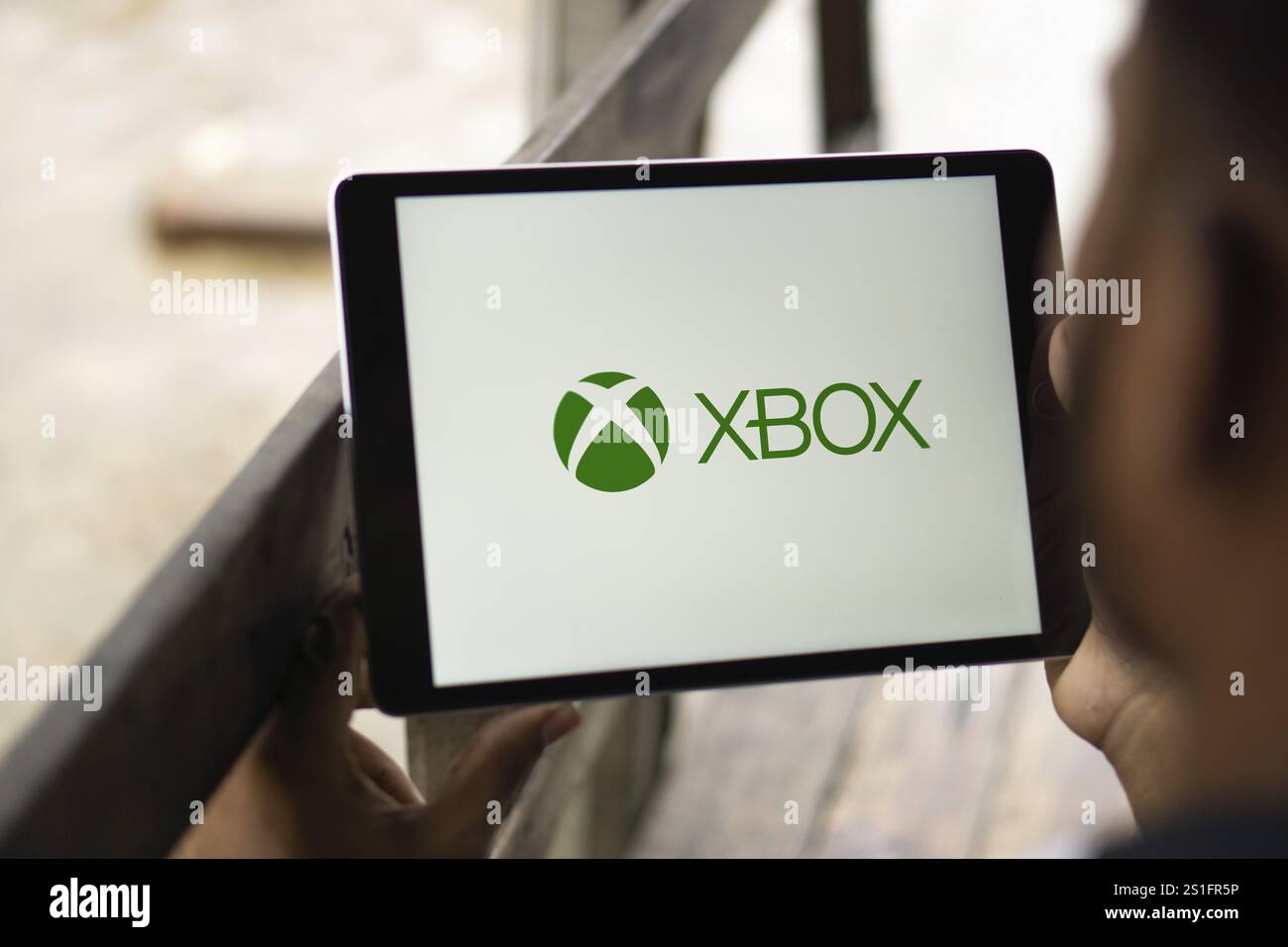 Xbox-Logo-Anzeige auf dem Smartphone. Stockfoto
