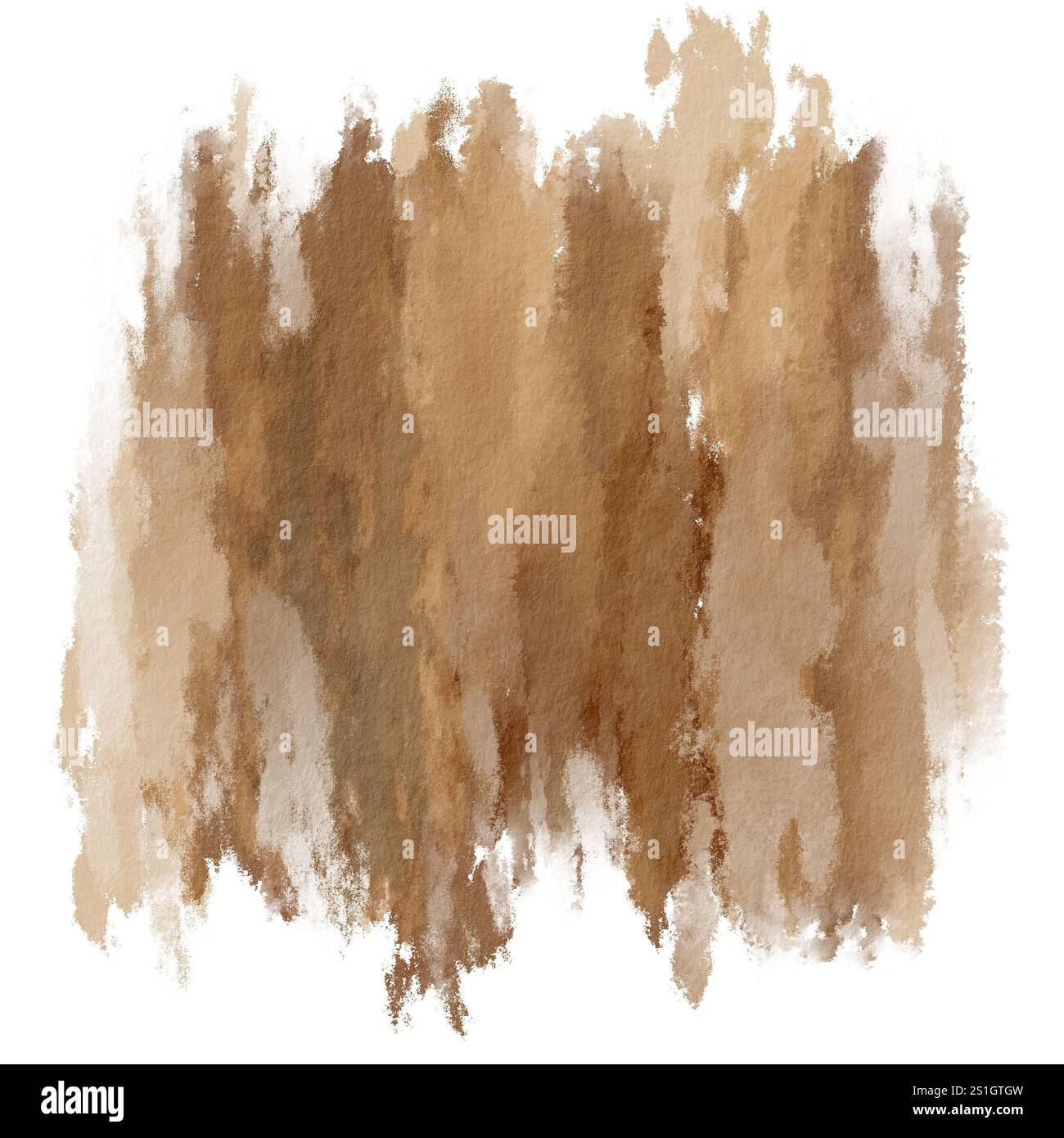 Abstrakte vertikale Striche mit einem trockenen, groben Pinsel, imitieren Holz oder alte abgenutzte Pastellfarbe schmutzigen Sandfleck auf transparentem Hintergrund für Stockfoto