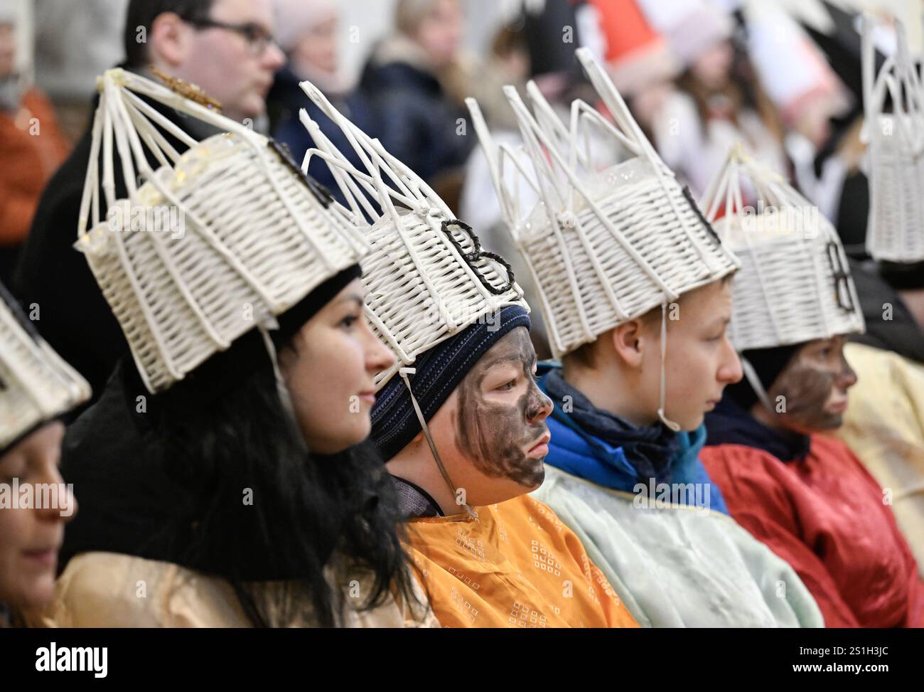 Slusovice, Tschechische Republik. Januar 2025. Die wohltätige Organisation der Geldsammlung der drei Könige in Slusovice, Tschechien, am 4. Januar 2025. Quelle: Dalibor Gluck/CTK Photo/Alamy Live News Stockfoto