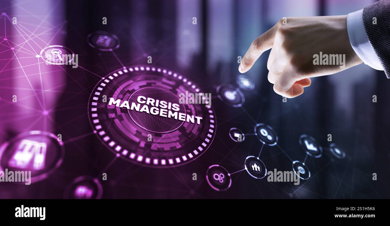 Krisenmanagementkonzept. Verfahren zur Lösung der Krise Stockfoto