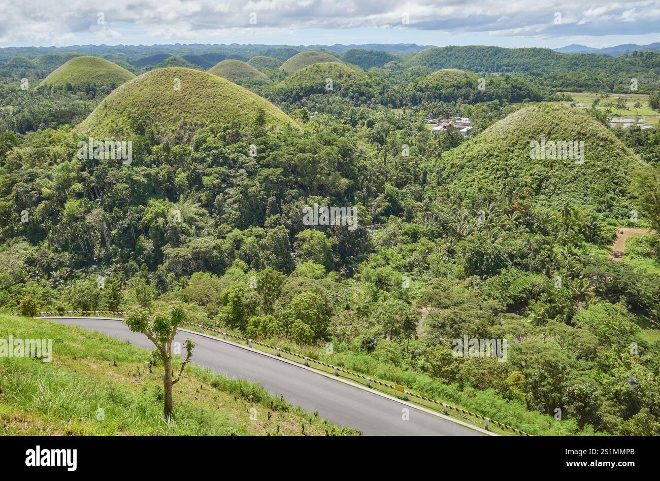 Chocolate Hills, eine berühmte Touristenattraktion von Bohol Island, Philippinen. Stockfoto