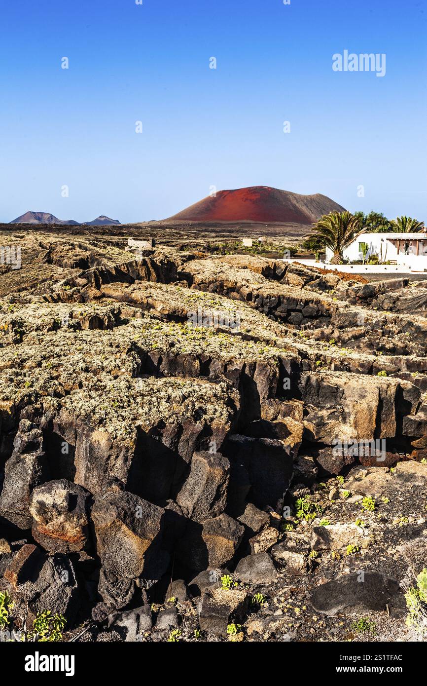 2016, Timanfaya, Lanzarote, ESP, Spanien, Kanarische Inseln, Kanarische Inseln, Atlantik, Lanzarote, Biosphärenreservat, Vulkan, Vulkanismus, vulkanischer isl Stockfoto
