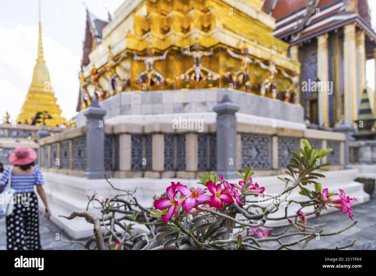 Wat Phra Kaeo, Tempel des Smaragdbuddhas. Bangkok, Thailand, Asien Stockfoto