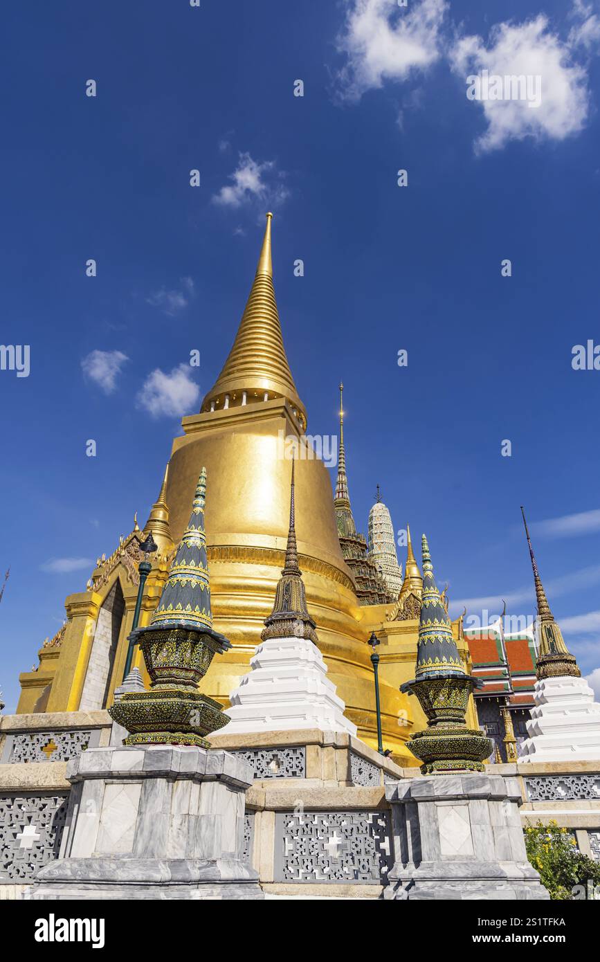 Wat Phra Kaeo, Tempel des Smaragdbuddhas. Bangkok, Thailand, Asien Stockfoto