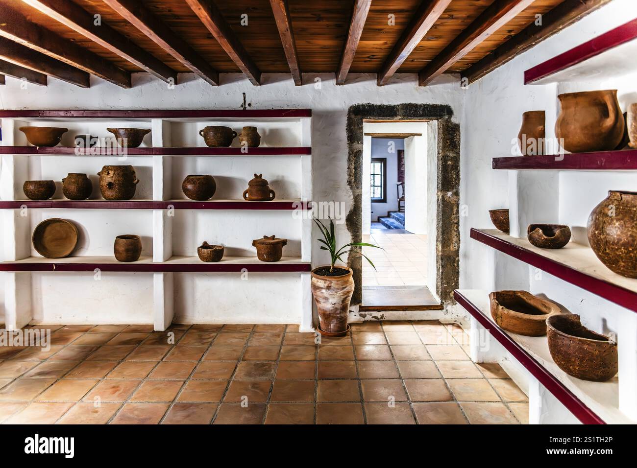 2016, Tiagua, Lanzarote, Bauernhofmuseum El Patio, Tiagua, ESP, Spanien, Kanarische Inseln, Kanarische Inseln, Atlantik, Lanzarote, Biosphärenreservat, Volca Stockfoto