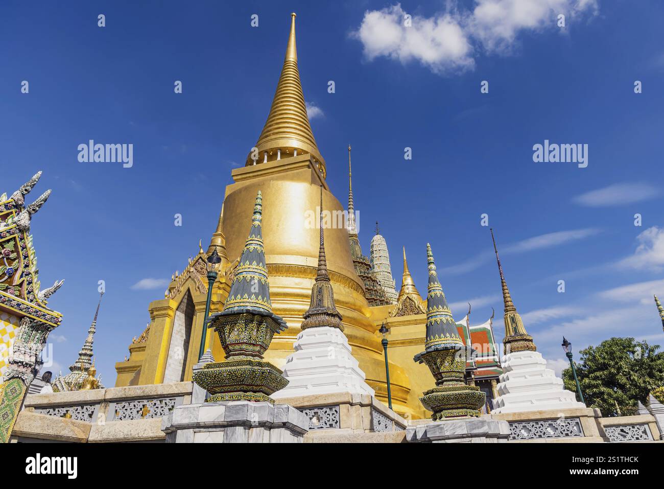 Wat Phra Kaeo, Tempel des Smaragdbuddhas. Bangkok, Thailand, Asien Stockfoto