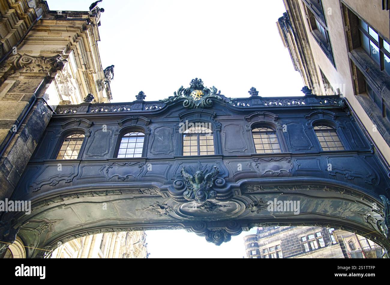 Berühmte Gebäude in Dresden Stockfoto