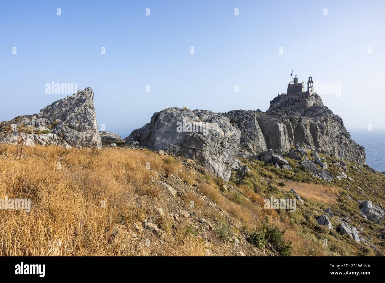 Plakias, Südküste, Kreta, Griechenland, Heilige Kirche Agios Paision, Europa Stockfoto