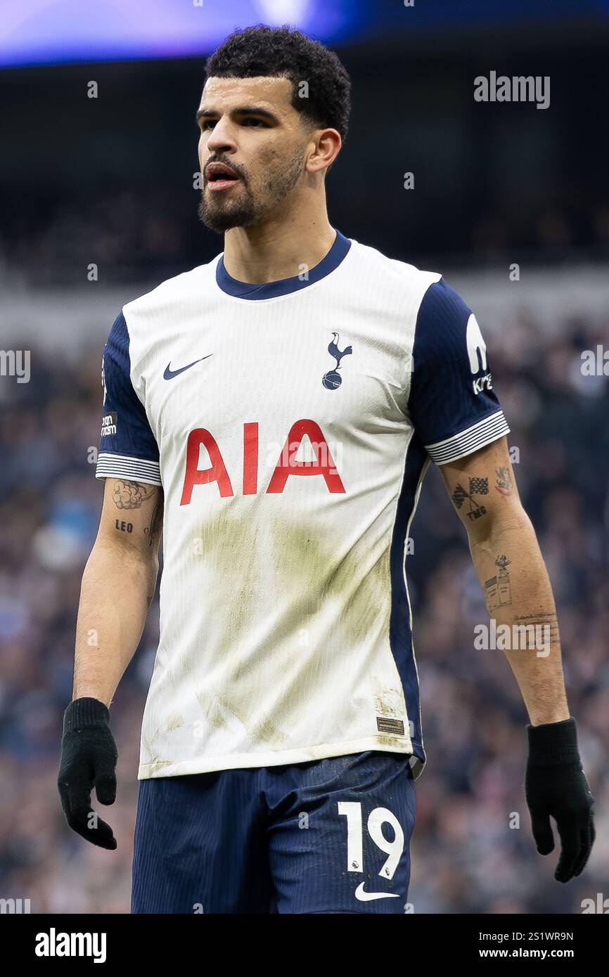 London, Großbritannien. Januar 2025. Tottenham Hotspur Stürmer Dominic Solanke (19) während des Premier League Spiels im Tottenham Hotspur Stadium, London. Der Bildnachweis sollte lauten: Ian Stephen/Sportimage Credit: Sportimage Ltd/Alamy Live News Stockfoto