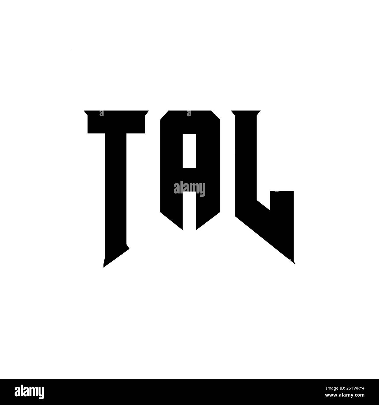 TAL Letter Logo-Design für Technologieunternehmen. TAL-Logo-Design in Schwarz-weiß-Farbkombination. TAL-Logo, Tal-Vektor, Tal-Design, Tal-Symbol, Tal-Alph Stock Vektor