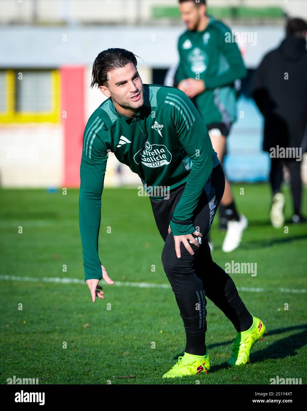 Ferrol, Spanien. 31. Dezember 2024. Racing Club Ferrol Trainingstag. Eneko Jauregui Stockfoto