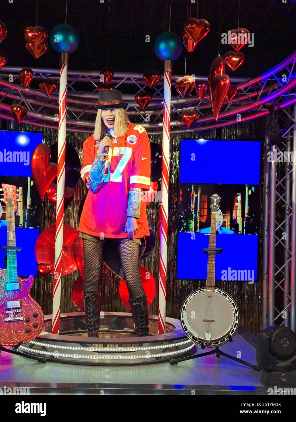 Wachskulptur von Taylor Swift in Movieland am Cliffton Hill in Niagara Falls, Ontario, Kanada Stockfoto