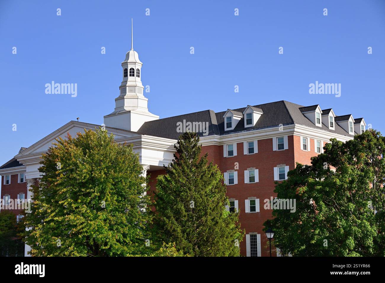 Wheaton, Illinois, USA. Das Billy Graham Center auf dem Campus des Wheaton College. Stockfoto