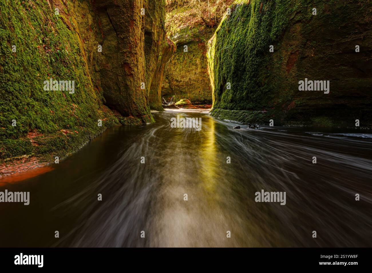 Teufels Kanzel, Finnich Glen, Stirlingshire, Schottland Stockfoto