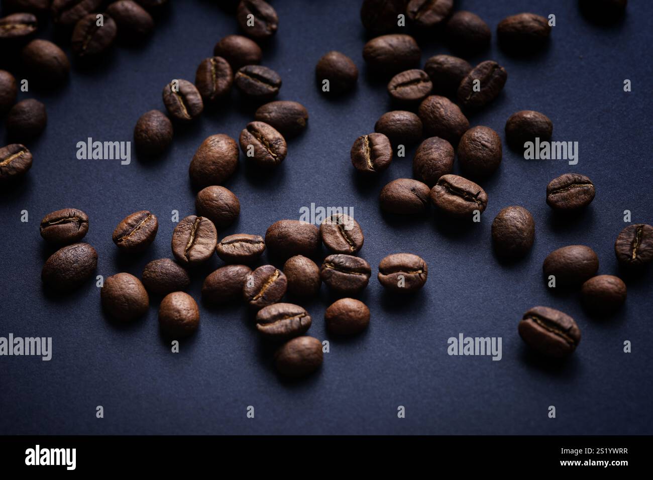 Kaffeebohnen. Low-Taste. Nahaufnahme. Stockfoto