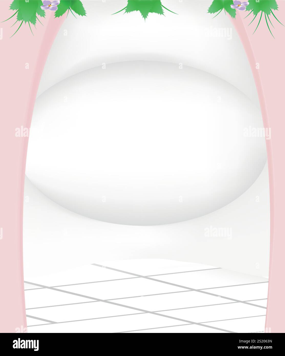 Vektorhintergrund mit einem Vorhang und hinter einem Banner, das das obere Dekor schmückt, EPS 10 Stock Vektor