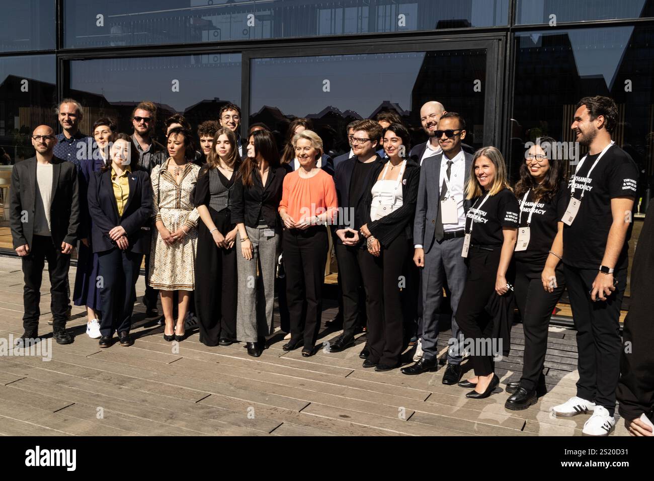 Ursula von der Leyen EVP-Kandidat für das Amt des Präsidenten der Europäischen Kommission, die auf dem Kopenhagener Demokratiegipfel in Skuespilhuset zu sehen war. Stockfoto