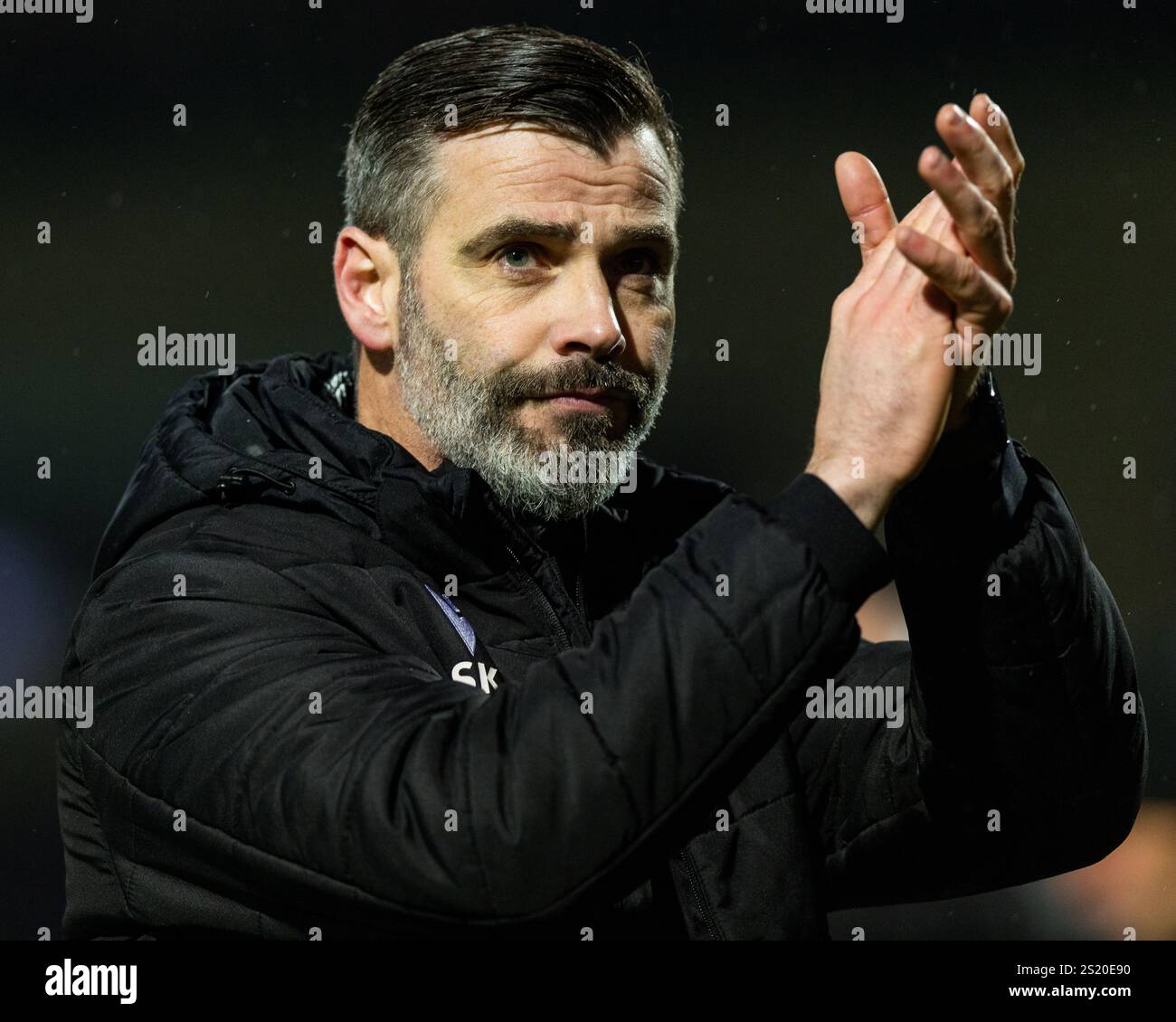 Motherwell, Schottland. Januar 2025. Stuart Kettlewell (Motherwell Manager) bei Full Time Motherwell vs Aberdeen - Scottish Premiership Credit: Raymond Davies / Alamy Live News Stockfoto