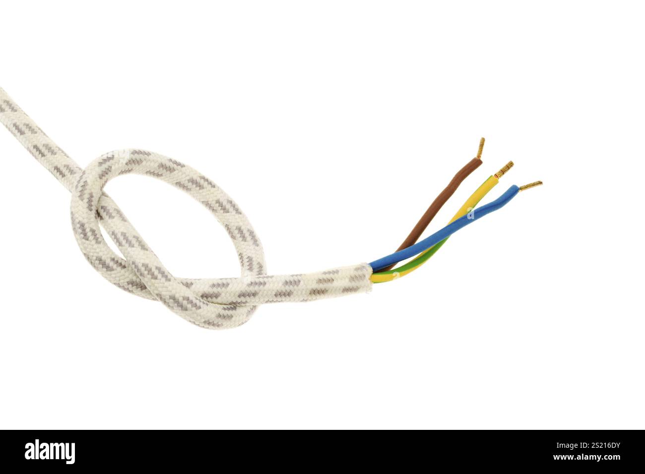 Ein Netzkabel mit Netzstecker für elektrische Energie. Strom im Haushalt. Österreich Stockfoto