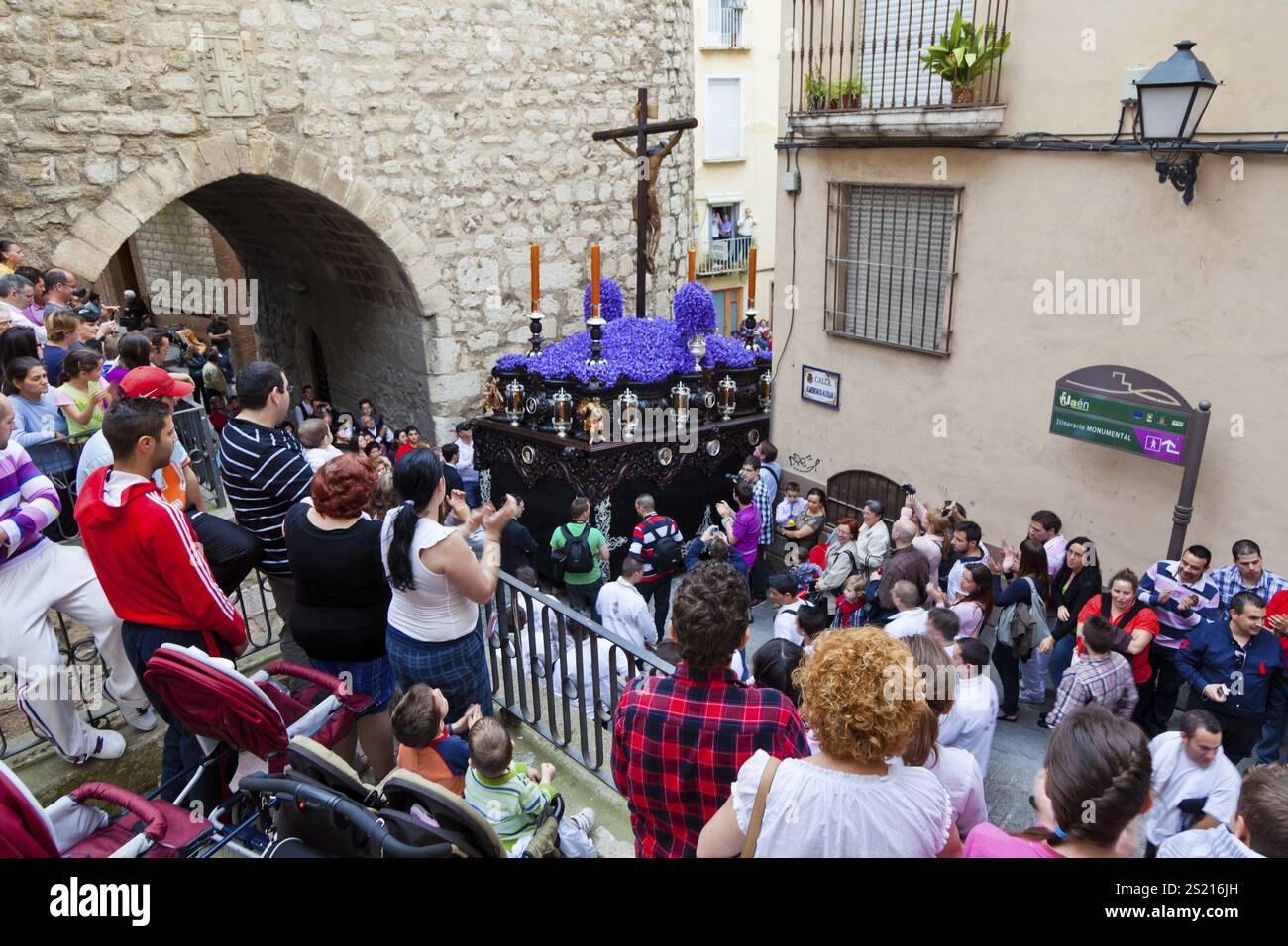 20.04.2011: Spanien, Andalusien. Der Höhepunkt der Karwoche sind die Semana Santa Paraden. Hier in Jaen. Österreich Stockfoto