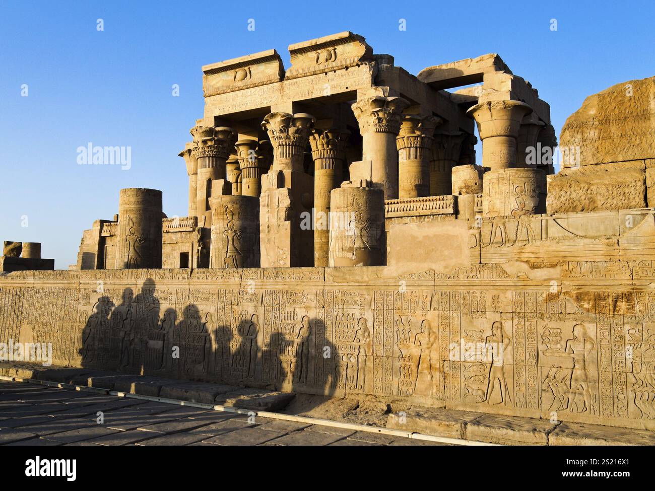 Der malerische Doppeltempel von KOM Ombo in Ägypten, Afrika. Österreich Stockfoto