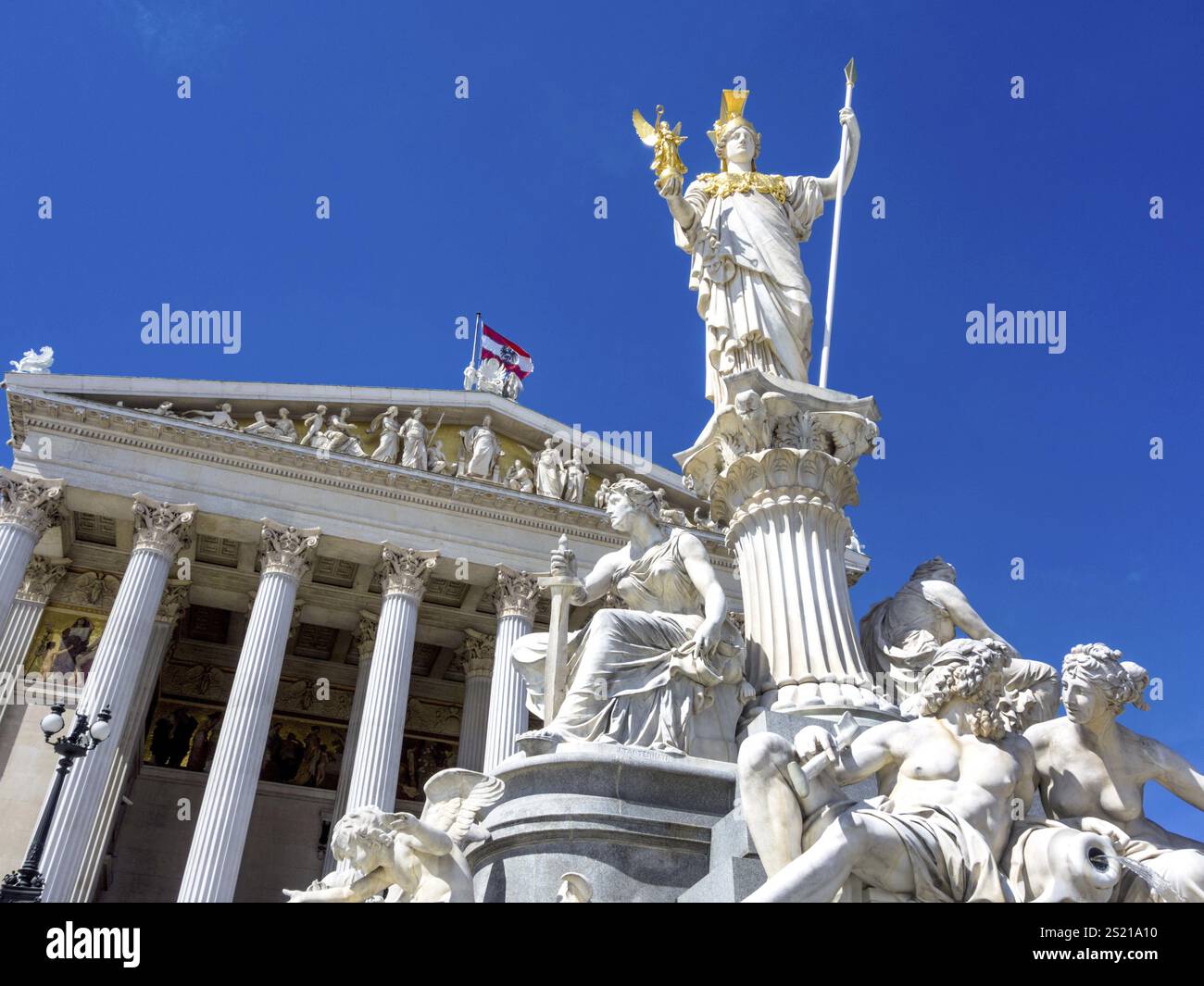 Das parlament in Wien, Österreich in einer Außenaufnahme Österreich Stockfoto