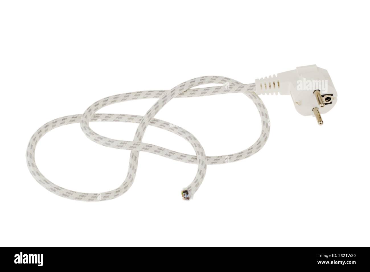 Ein Netzstecker und ein Netzkabel. Stromversorgung und Energieverbrauch. Österreich Stockfoto