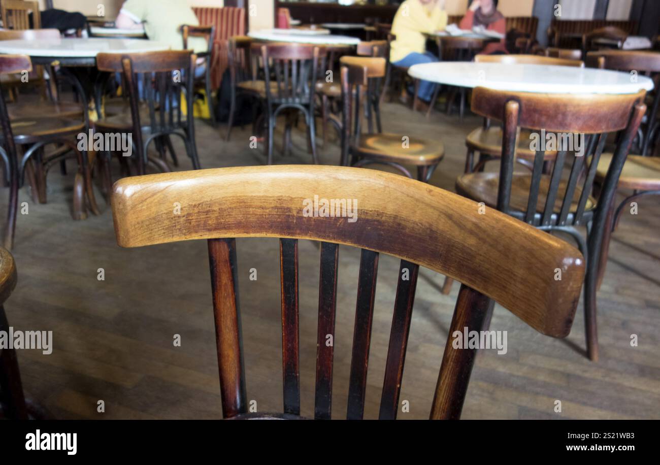 Das berühmte Café Hawelka in Wien, Österreich. Eines der berühmtesten Kaffeehäuser Österreichs Stockfoto