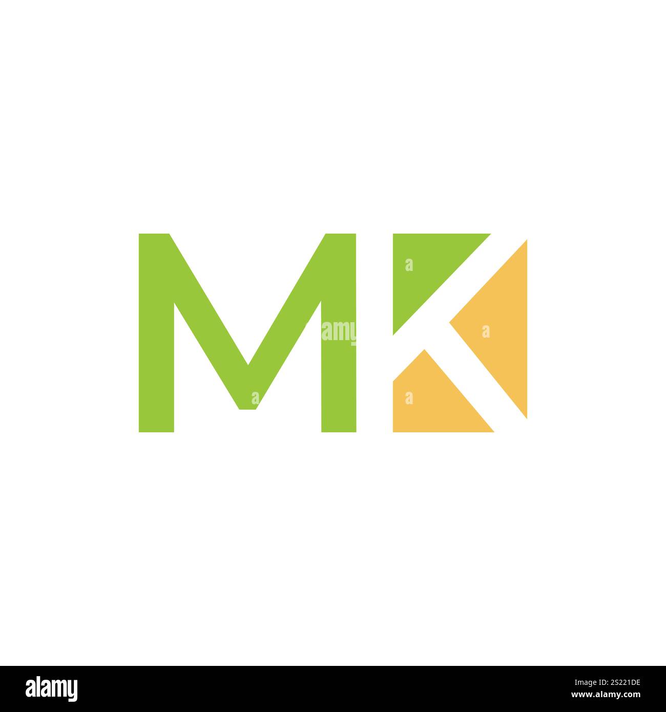 MK Letter-Logo. Ursprüngliche MK Letter Logo-Vektorvorlage. Abstraktes MK-Logo mit Buchstaben. Minimalistischer Link Letter Trendiges Business Logo Design Ve Stock Vektor