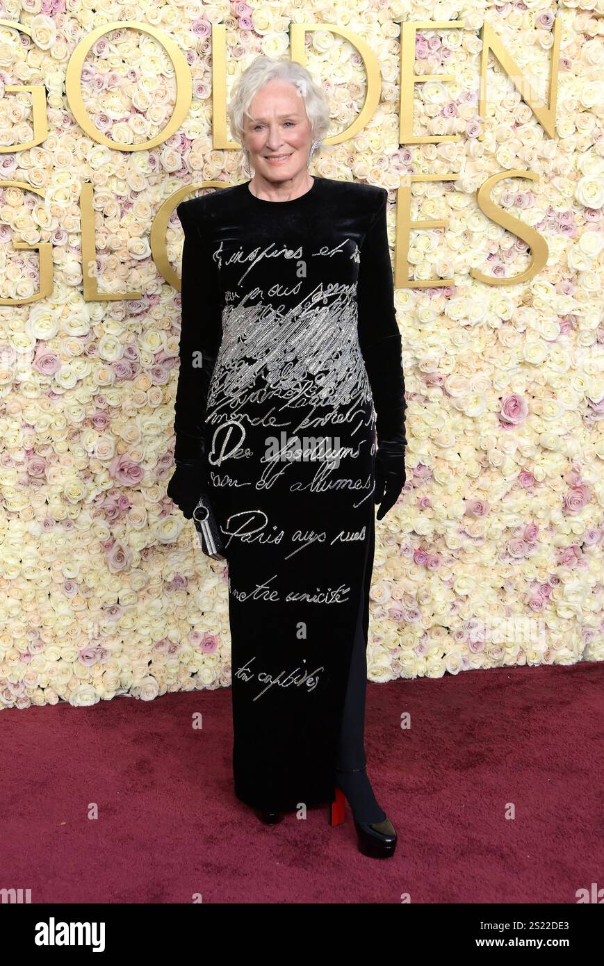 Beverly Hills, USA. Januar 2025. Glenn Close kommt am 5. Januar 2025 zu den 82. Jährlichen Golden Globe Awards im Beverly Hilton Hotel in Beverly Hills, CA. © OConnor-Arroyo/AFF-USA.com Credit: AFF/Alamy Live News Stockfoto