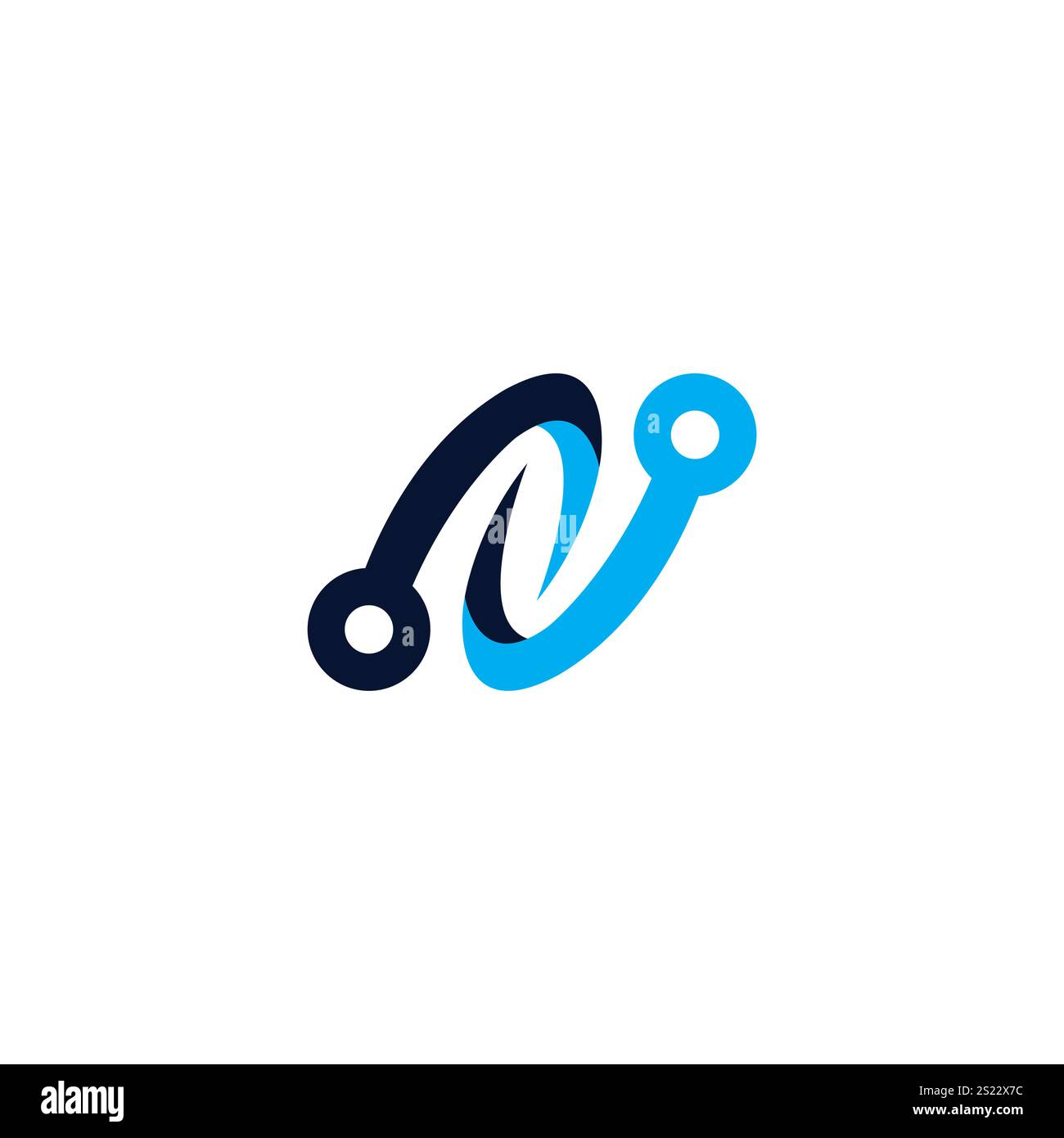 Letter N Technology Logo-Design Stock Vektor