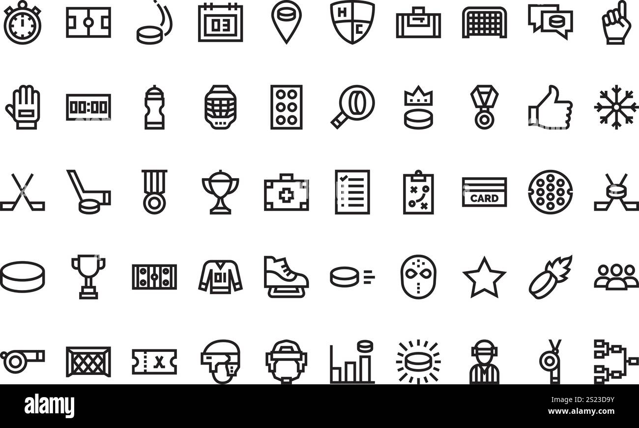 Hochwertige Sammlung von Vektorsymbolen mit editierbarer Kontur. Ideal für professionelle und kreative Projekte. Stock Vektor