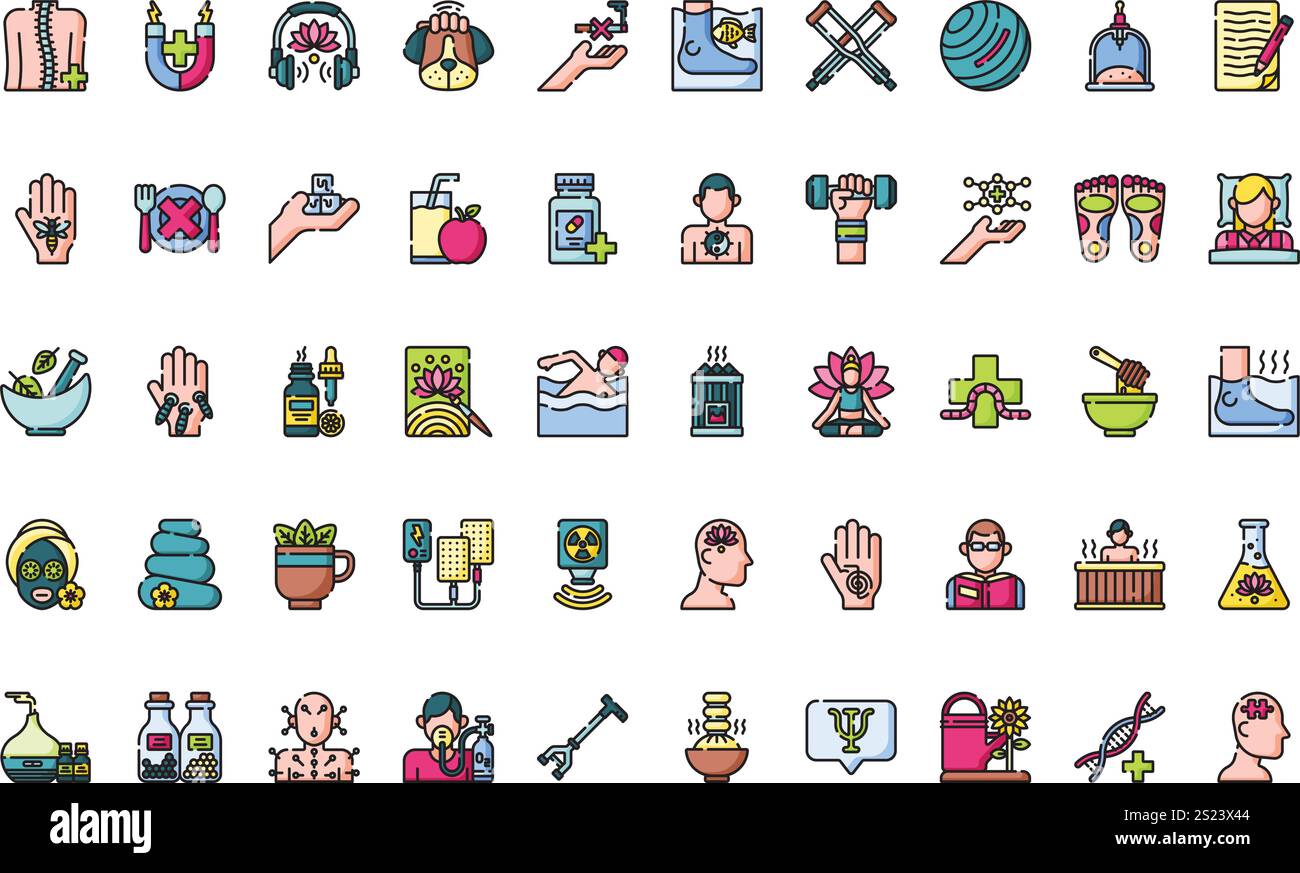 Hochwertige Sammlung von Vektorsymbolen mit editierbarer Kontur. Ideal für professionelle und kreative Projekte. Stock Vektor