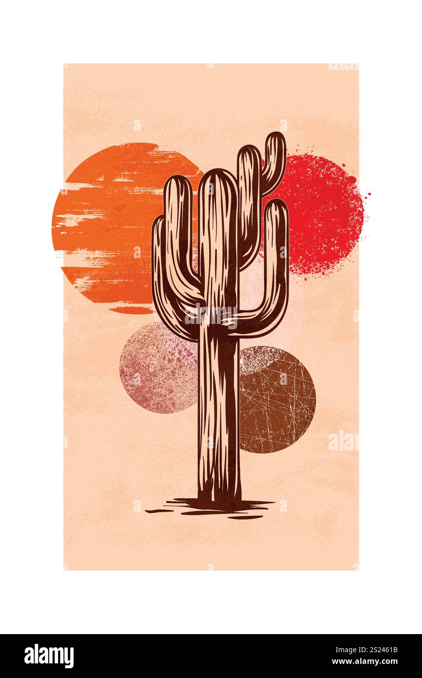 Minimalistisches Zimmerdekor, Art Collection Design. Vektor moderne Stil Hausdekoration. Wandkunst aus Holz. Zeitgenössische Grafiken. Moderne abstrakte Landschaft. Stock Vektor