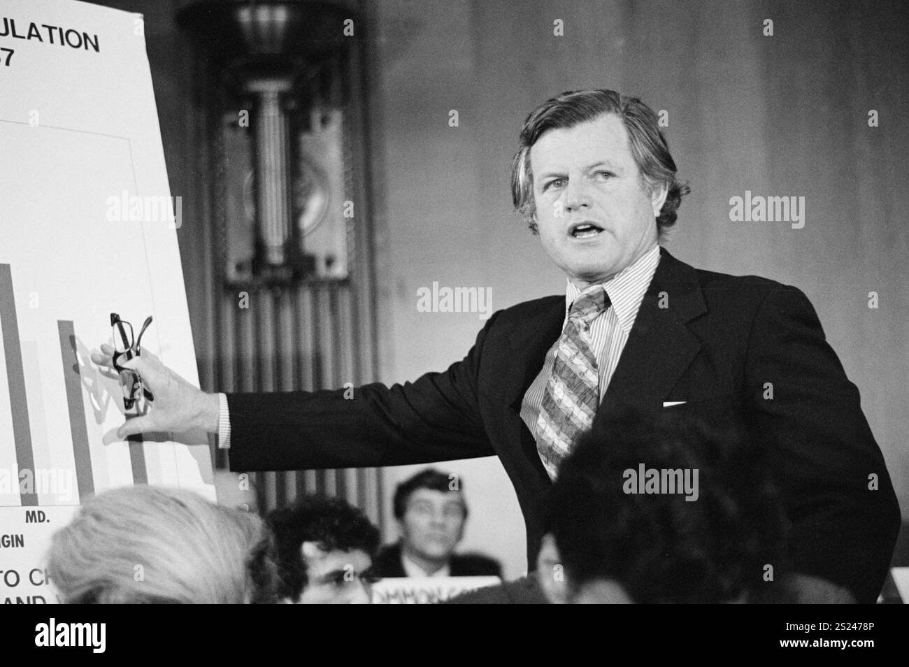 Senator Kennedy Nachrichtenkonferenz, 1979 - Foto von Warren K Leffler Stockfoto
