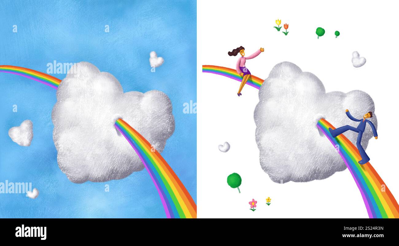 Die Hoffnung und Liebe eines Paares Stockfoto