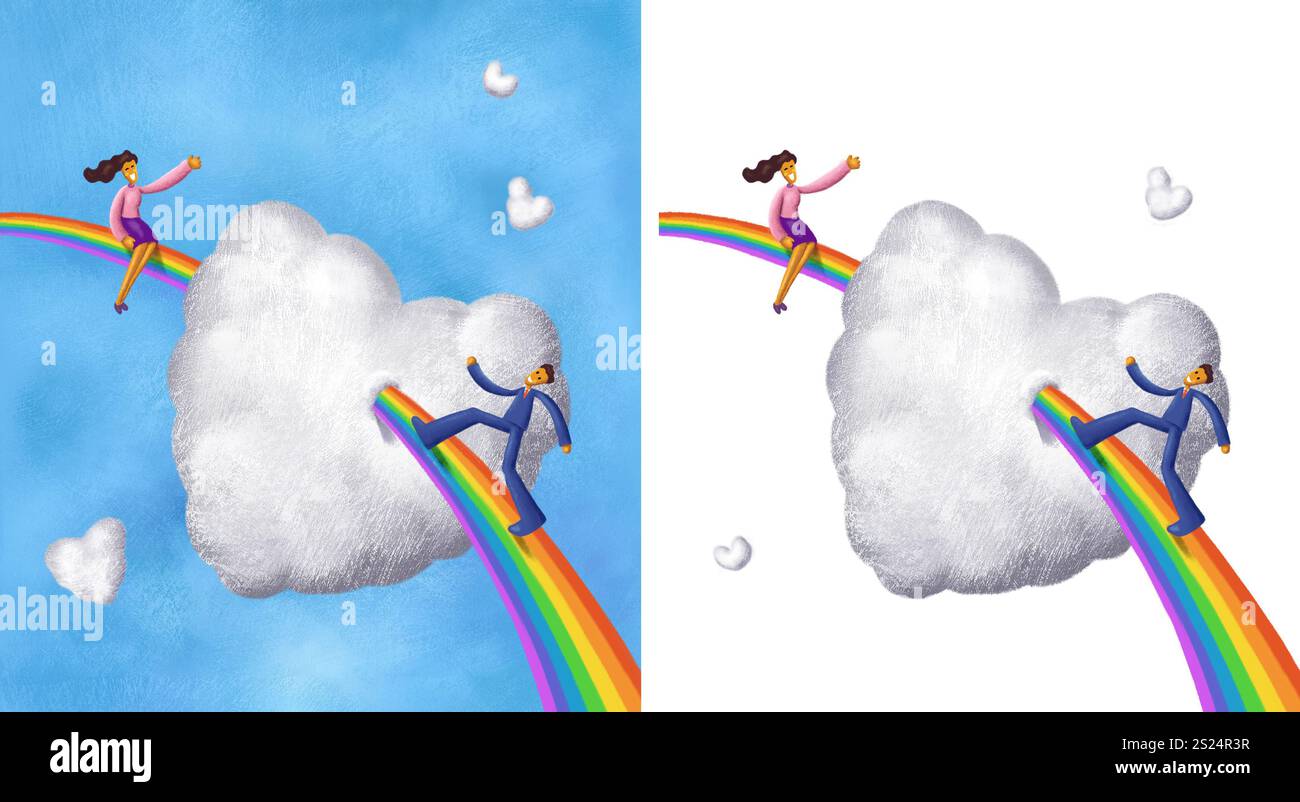 Die Hoffnung und Liebe eines Paares Stockfoto