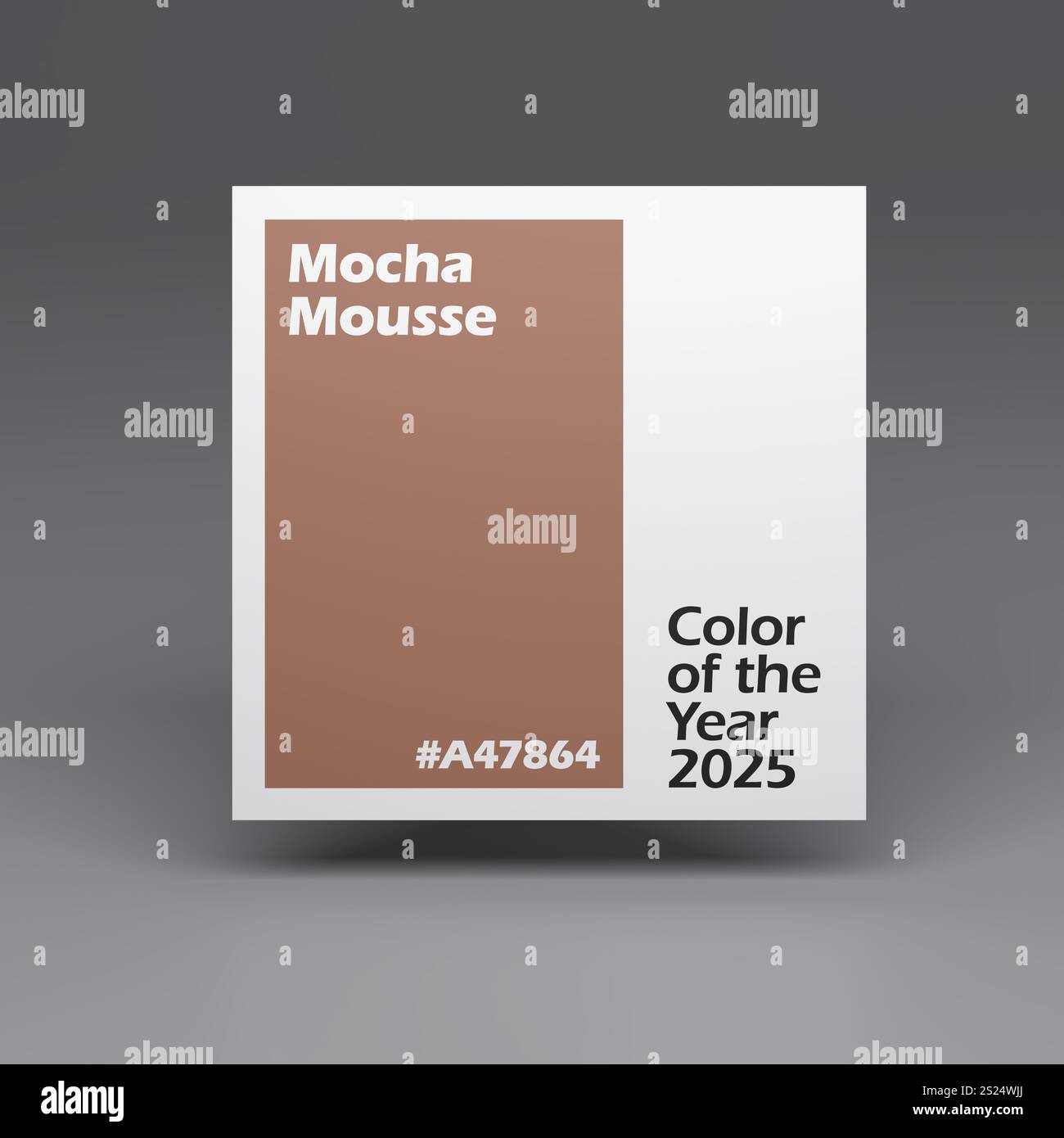 Farbe des Jahres 2025 (Mocha Mousse) Stockfoto