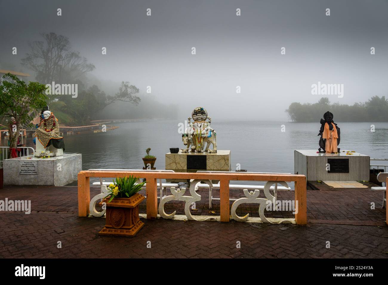 Der mystische heilige See Ganga Talao, auch bekannt als Grand Bassin auf Mauritius, ist ein Wallfahrtsort für mauritianer hinduistischen Glaubens Stockfoto