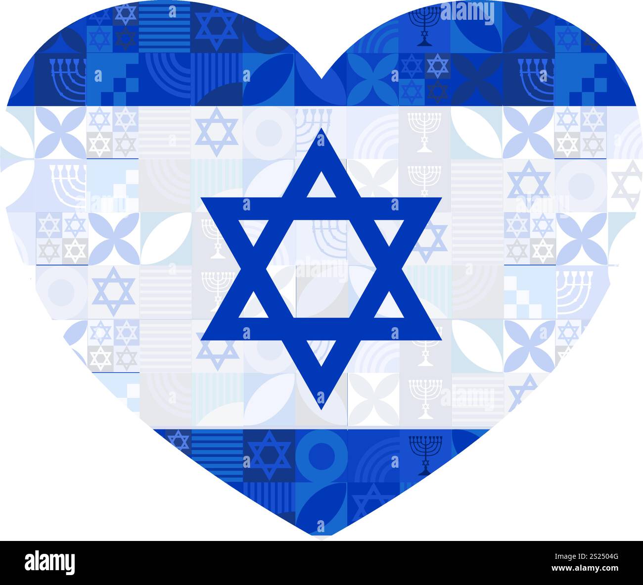 Herz mit dem Symbol Israels Stock Vektor