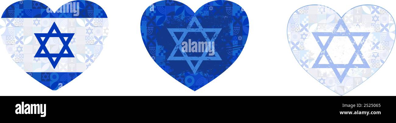 Herz mit dem Symbol Israels Stock Vektor