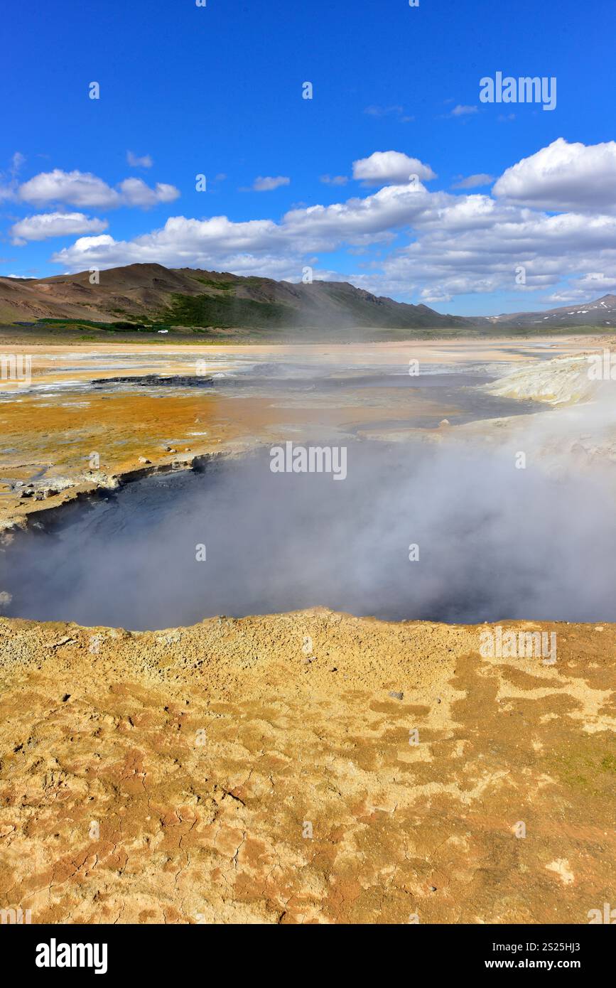 Geothermiegebiet Namaskard oder Hverir. Myvatn und Umgebung, Island Stockfoto