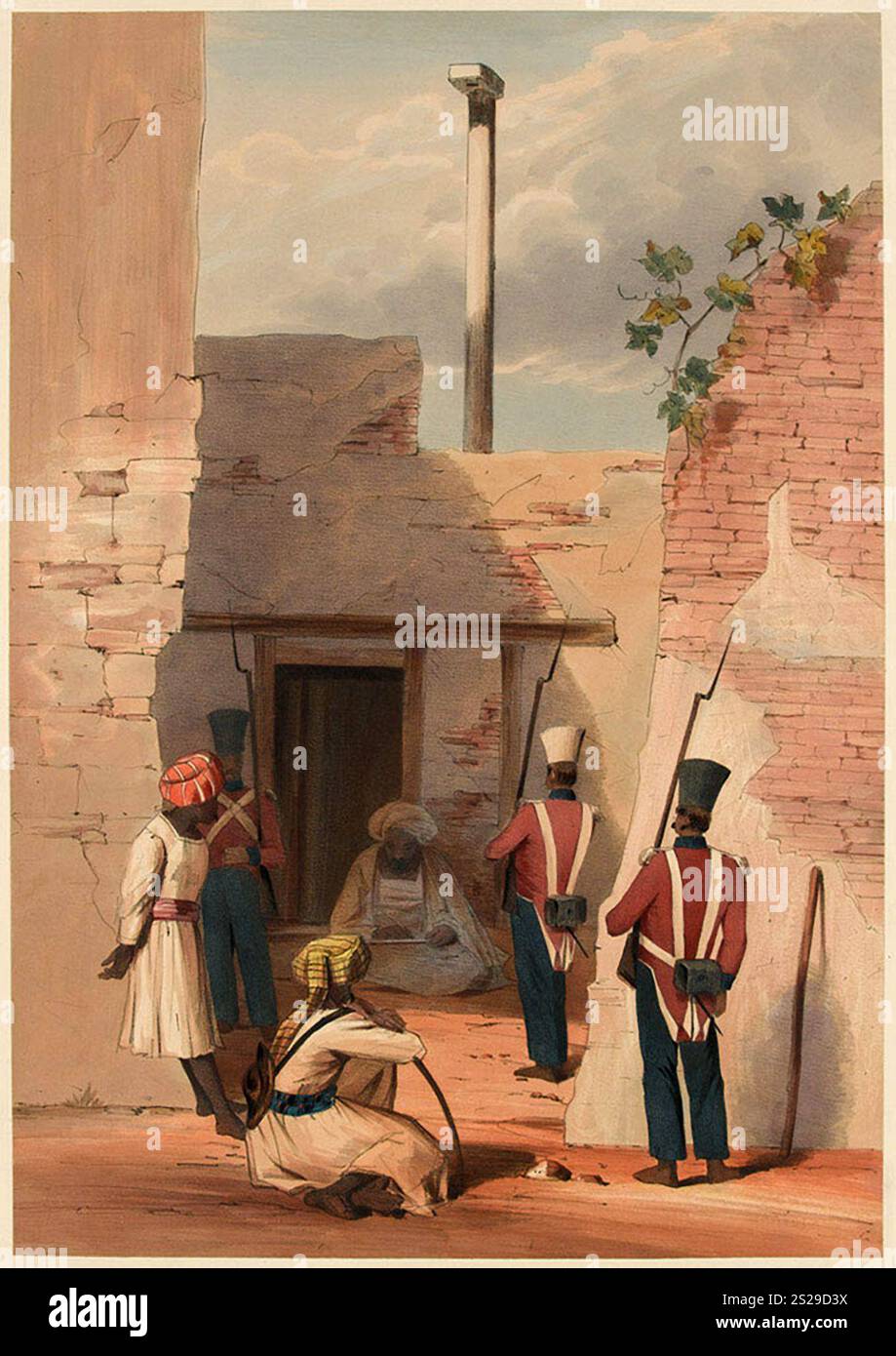 Das Gefängnis von Hadjee Khan Kakus in Kabul. Die britische Invasion von Aghanistan, um einen Marionettenführer zu installieren, war eine der schlimmsten militärischen Katastrophen in der Geschichte. Nachdem Shah Shujah in Kabul eingesetzt wurde, zog sich die Armee nach Indien zurück. Die 20.000 starke Kolonne wurde mit Ausnahme eines Briten und 5-6 Indianern ausgelöscht. Stockfoto